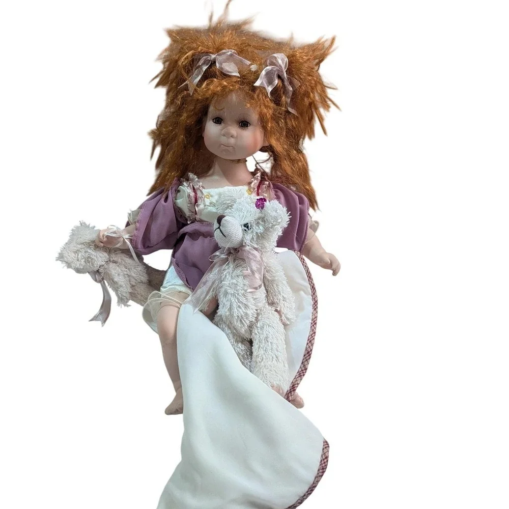 Duck House Heirloom Doll Limited Edition 1357/5000 Red Hair Porcelain Teddy Bear